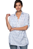 Subtle Luxury Shirts XS/S / Blue Reef / 100% Cotton Boyfriend shirt in Cotton Shirting in Blues | On Sale