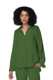 Subtle Luxury Shirts XS/S / Olive / 100% Cotton Double Gauze Double Gauze Unforgettable Shirt in Solids