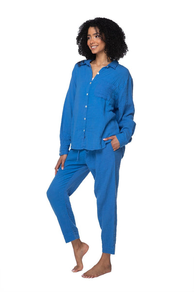 Subtle Luxury Shirts XS/S / Pacific / 100% Cotton Double Gauze Double Gauze Unforgettable Shirt in Solids