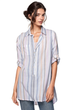 Subtle Luxury Shirts XS/S / Paradise Shells / 100% Cotton Boyfriend Shirt in Cotton Novelty Fabrics