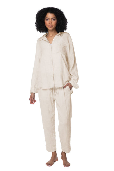 Subtle Luxury Shirts XS/S / Pearl / 100% Cotton Double Gauze Double Gauze Unforgettable Shirt in Solids
