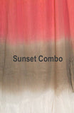Subtle Luxury Shirts XS/S / Sunset Dip Dye Combo Margarita Gauze Cross Over Flow Top in Dip Dye