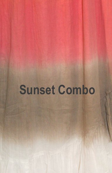 Subtle Luxury Shirts XS/S / Sunset Dip Dye Combo Margarita Gauze Cross Over Flow Top in Dip Dye
