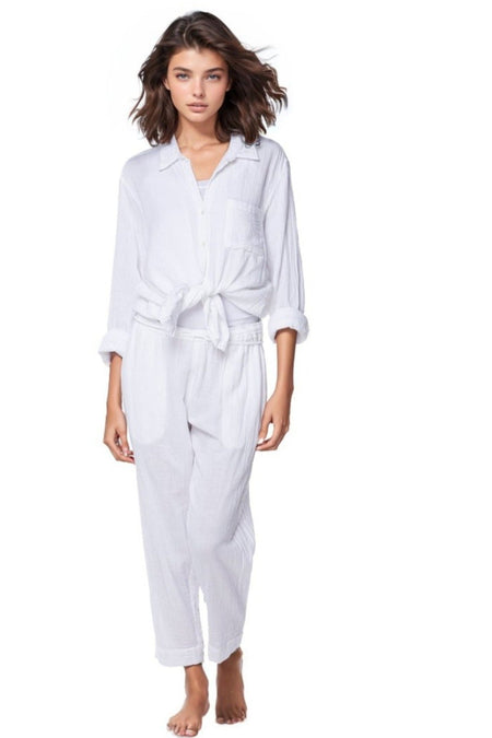 Kelly Easy T in Cotton Shirting - Sun Ray