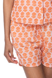 Subtle Luxury Shorts XS/S / Artisan Block Print -Pink / 100% Cotton Double Gauze Double Gauze Getaway Lounge Short - Prints