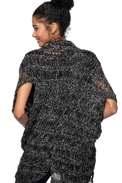 Subtle Luxury Shrug Large Novelty Knit Shrug / Black Large Novelty Knit Shrug in Black
