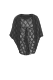 Almost Vintage | Stitched Embroidery Hand-Knit Sweater Shrug with Fringe