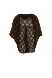 Almost Vintage | Stitched Embroidery Hand-Knit Sweater Shrug with Fringe
