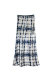 Subtle Luxury Skirt S/M / Ink Spots Navy 100% Silk Print Maxi Skirt