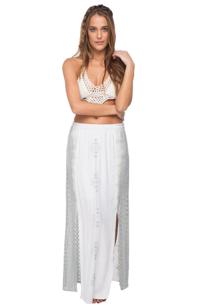 Subtle Luxury Skirt Sun Seeker Maxi Skirt / S/M / Pebble Dip Dye Sun Seeker Embroidery Maxi Lace Skirt