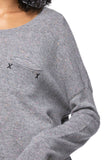 Subtle Luxury Sweater 100% Cashmere Patricia Pocket Crew Sweater