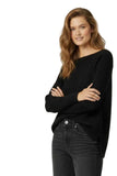 subtle-luxury-sweater-Zen_subtle-luxury-sweater-Zen Jess Off Shoulder Horizontal Rib Sweater Knit BLACK 