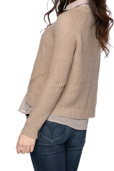 Subtle Luxury Sweater All-in-one Sweater Knit Shirting Combo