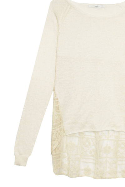 Subtle Luxury Sweater Almost Vintage Mixed Media  | Cross Stitch Embroidery Sweater