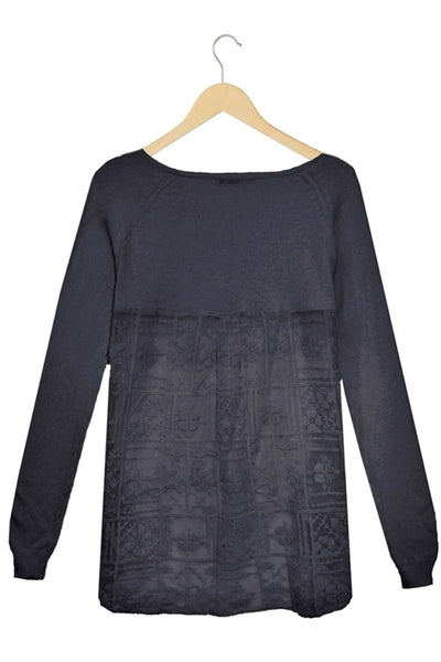 Subtle Luxury Sweater Almost Vintage Mixed Media  | Cross Stitch Embroidery Sweater