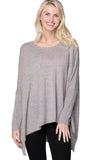 Subtle Luxury Sweater Cashmere Loose & Easy Crew Sweater / XS/S / Fossil 100% Cashmere Loose & Easy Crew Sweater-Almost Gone!