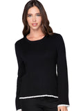 Subtle Luxury Sweater Charlotte Scallop Edge Sweater Zen Blend Crewneck Pullover