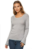 Subtle Luxury Sweater Charlotte Scallop Edge Sweater Zen Blend Crewneck Pullover