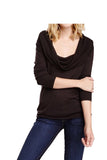 Subtle Luxury Sweater Cowl-Neck Sweater | Open Knit Stitch Sheer Front | Tencil - Cashmere Blend Knit (Copy)
