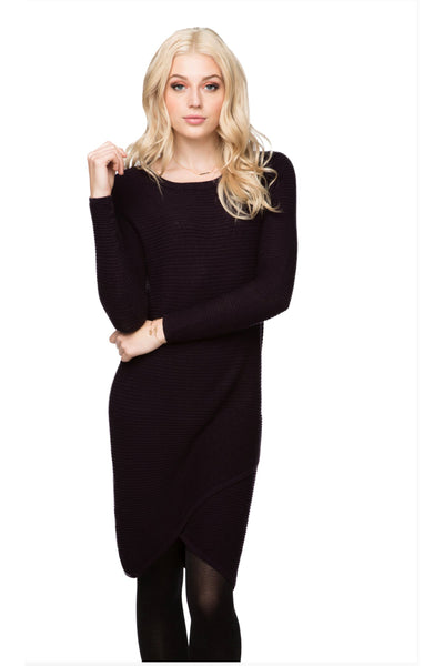 Subtle Luxury Sweater Dress S/M / Black Aubrey Sweater Knit Dress in Zen Blend