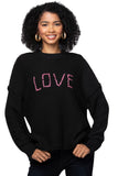 Subtle Luxury Sweater Inside Out Chunky Cotton Blend Pullover Sweater - Black with 