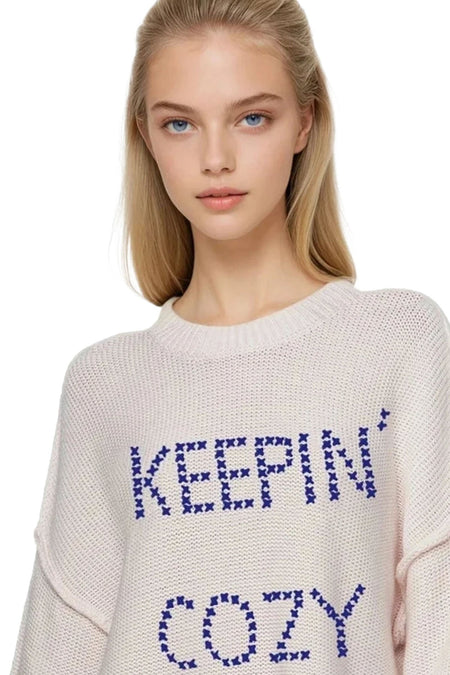 Zen Jess Off Shoulder Spring Sweater Knit