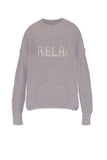 Subtle Luxury Sweater Inside Out Crew / XS/S / Sedona w/RELAX embroidery Chunky Cotton Blend Pullover - 