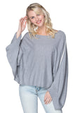 Subtle Luxury Sweater O/S / Smoke-Surf / Zen Blend Harbor Crewneck Poncho Crop Sweater in Zen Blend