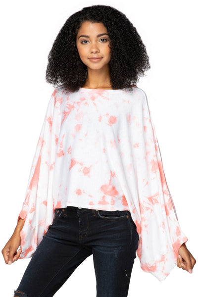 Subtle Luxury Sweater O/S / Splash Tie Dye / Zen Blend Harbor Crewneck Poncho Crop Sweater in Zen Blend