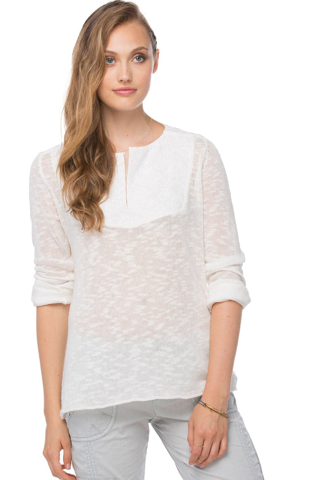 Subtle Luxury Sweater Paneled Long Sleeve Sweater