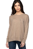 Subtle Luxury Sweater Patricia Crew / XS/S / Latte 100% Cashmere Patricia Pocket Crew Sweater