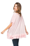 Subtle Luxury Sweater S/M / Ballet / Zen Blend Zen Blend Nora Ruffle Tunic Sweater
