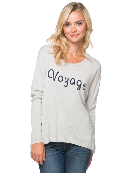 Subtle Luxury Sweater S/M / Fog / Voyage Lounge Crewneck Stitch Sayings Embroidery Sweaters