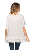 Subtle Luxury Sweater S/M / Grey / Zen Blend Zen Blend Nora Ruffle Tunic Sweater