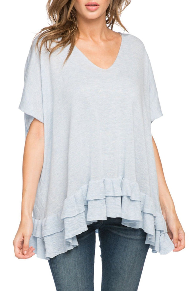 Subtle Luxury Sweater S/M / Icelandic / Zen Blend Zen Blend Nora Ruffle Tunic Sweater
