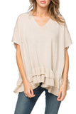 Subtle Luxury Sweater S/M / Sand / Zen Blend Zen Blend Nora Ruffle Tunic Sweater
