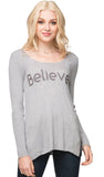 Subtle Luxury Sweater S/M / Smoke-Lava / Believe Eve Zen Blend Crewneck Sweater with Hand Stitch Embroidery