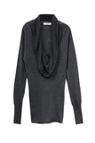 Subtle Luxury Sweater S/M / Storm Cowl-Neck Sweater | Open Knit Stitch Sheer Front | Tencil - Cashmere Blend Knit (Copy)