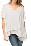 Subtle Luxury Sweater S/M / Surf / Zen Blend Zen Blend Nora Ruffle Tunic Sweater