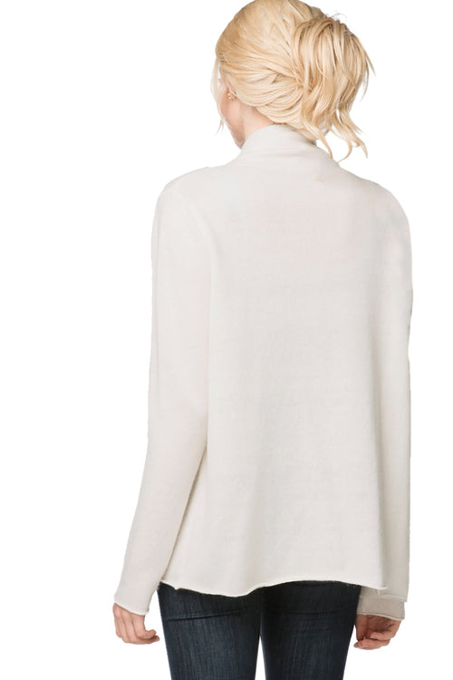 Subtle Luxury Sweater S/M / Vapor 100% Cashmere Chanelle Crop Sweater Shawl Cardigan
