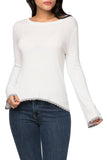Subtle Luxury Sweater S/M / White/Smoke / Zen Blend Charlotte Contrast Pullover