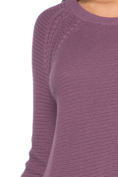 Subtle Luxury Sweater Stephanie Thermal Stitch Crew Sweater