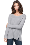 Subtle Luxury Sweater Stephanie Thermal Stitch Crew Sweater