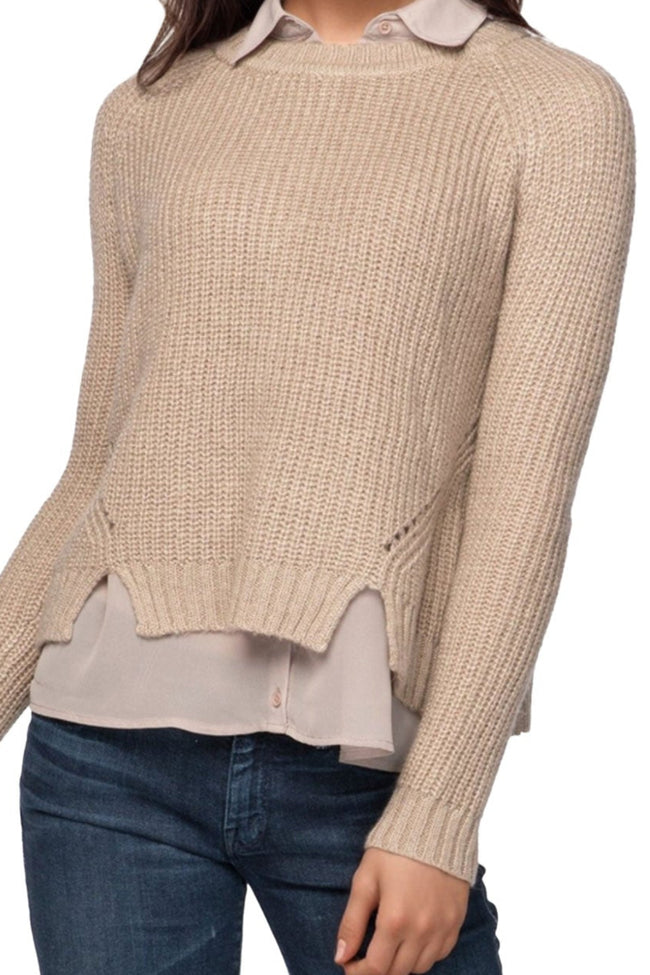 Subtle Luxury Sweater XS / Neutral All-in-one Sweater Knit Shirting Combo
