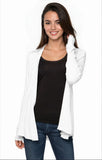 Subtle Luxury Sweater XS/S / Bermuda Effortless Chiffon Panel Back Sweater Knit Cardigan