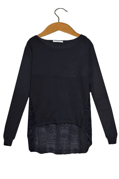 Subtle Luxury Sweater XS/S / Black Almost Vintage Mixed Media  | Cross Stitch Embroidery Sweater