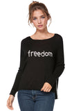 Subtle Luxury Sweater XS/S / Black-Surf / Freedom Jane Drop Shoulder Crew 