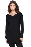Subtle Luxury Sweater XS/S / Black / Zen Blend Audrey Off Shoulder Sweater Knit Dress