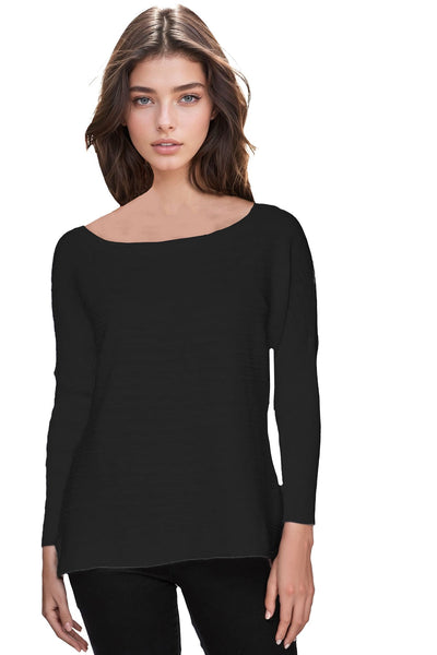Subtle Luxury Sweater XS/S / Black / Zen Blend Jess Drop Shoulder Spring Sweater Knit in Zen Blend