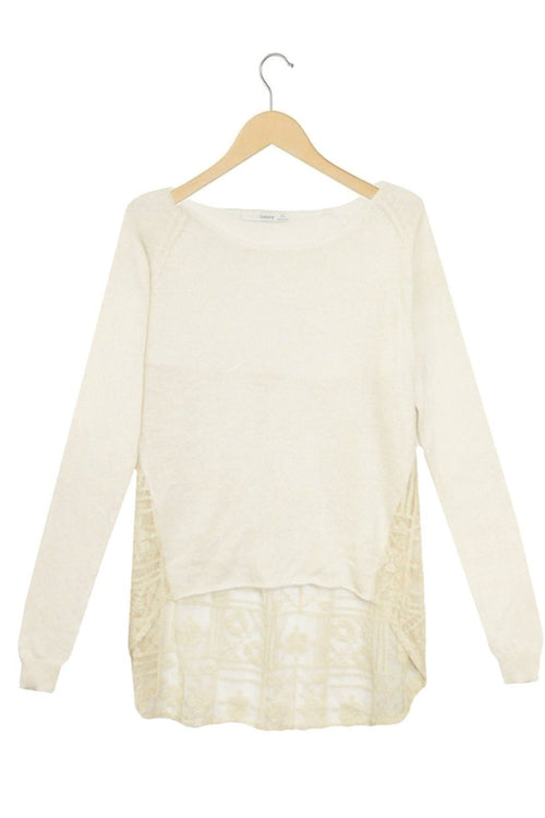 Subtle Luxury Sweater XS/S / Froth Almost Vintage Mixed Media  | Cross Stitch Embroidery Sweater